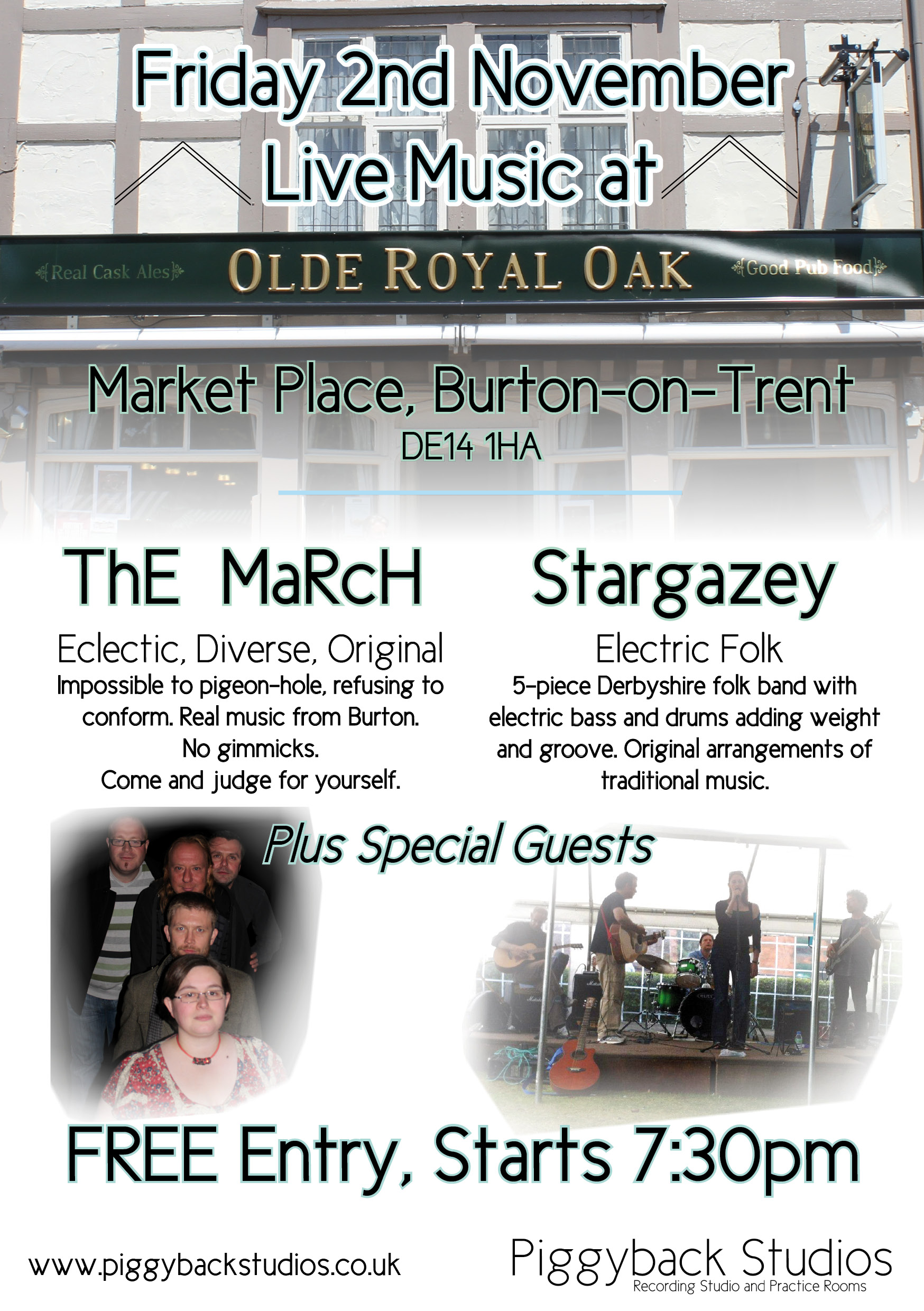 Fri 2nd Nov: The March and Stargazey at the Olde Royal Oak